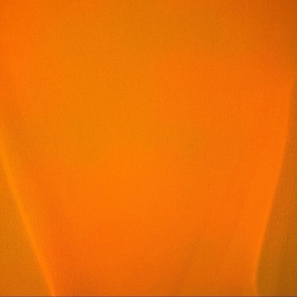 8/10 Shein Orange Pumpkin Short Sleeve Blouse V Neck Top - Picture 7 of 8